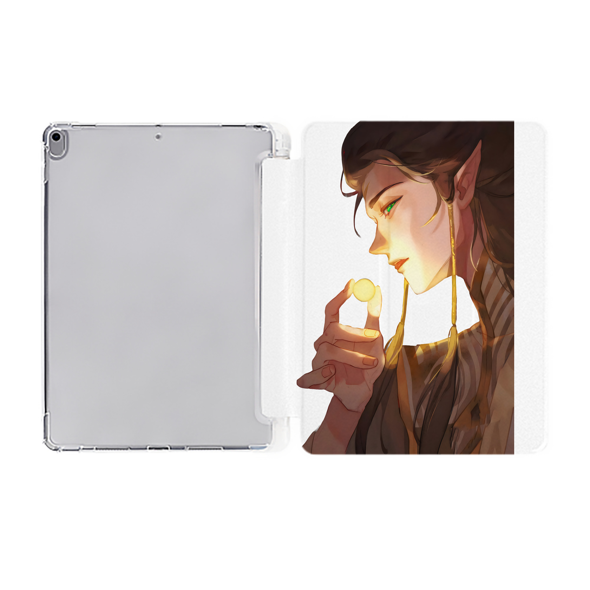 （画像用） Ne Zha 2 ナタ 魔童の大暴れ IPad ケース ペン収納付き 三つ折りスタンド PUレザー×シリコン 対応機種9.5/10.5/10.9インチ